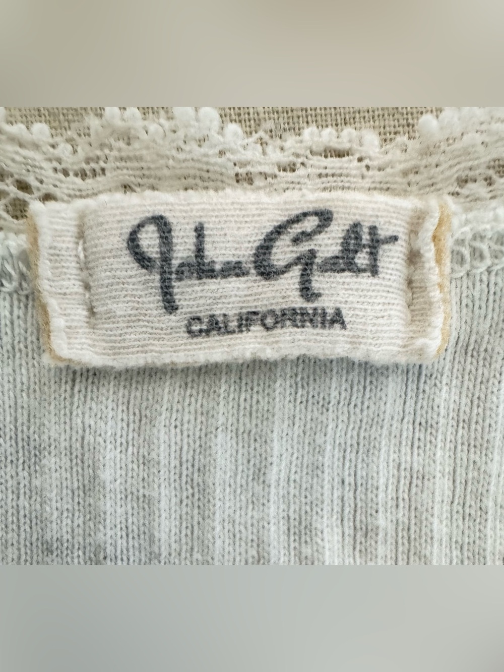 Brandy Melville John Galt Skylar Floral Lace Tank Top, White/Blue, Women’s Small - Picture 6 of 6